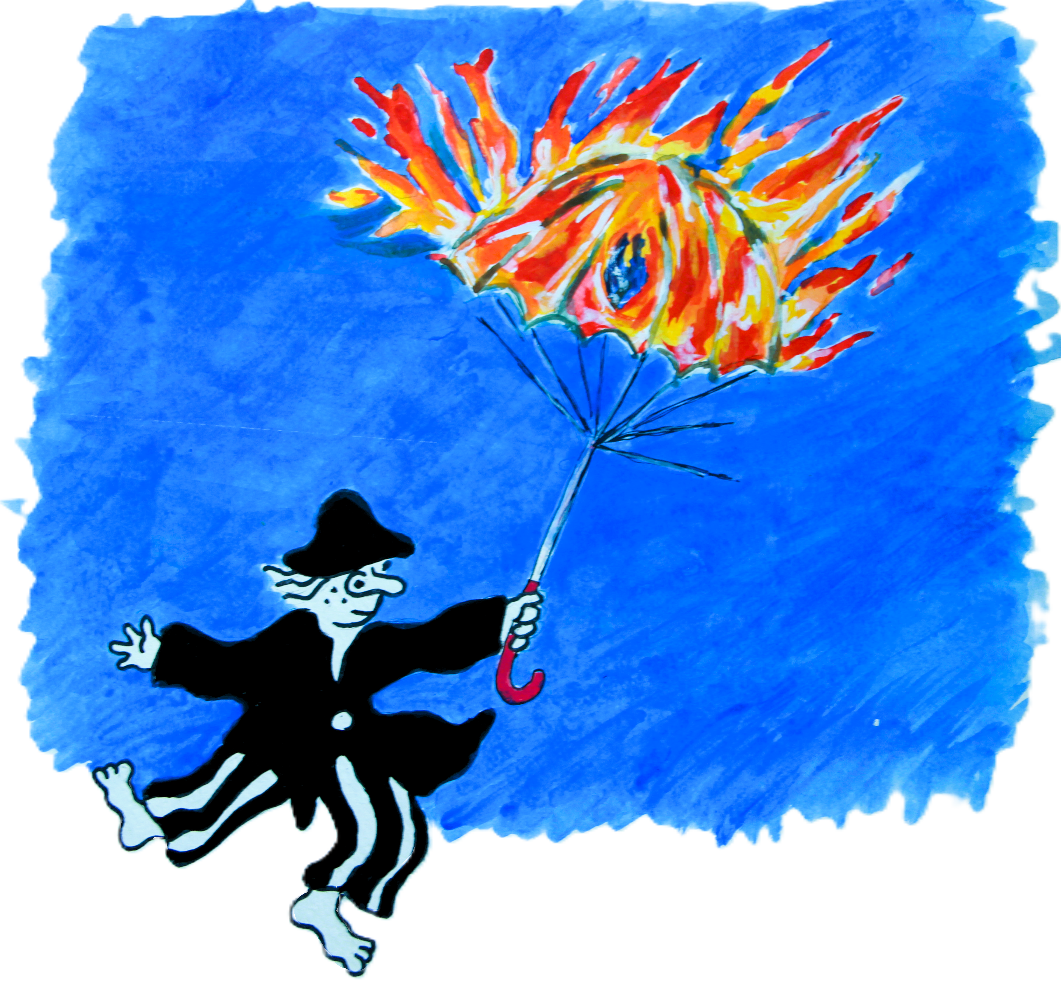 Youzeck with umbrella